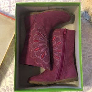 Stride rite zip up Bianca purple boots- size 8.5